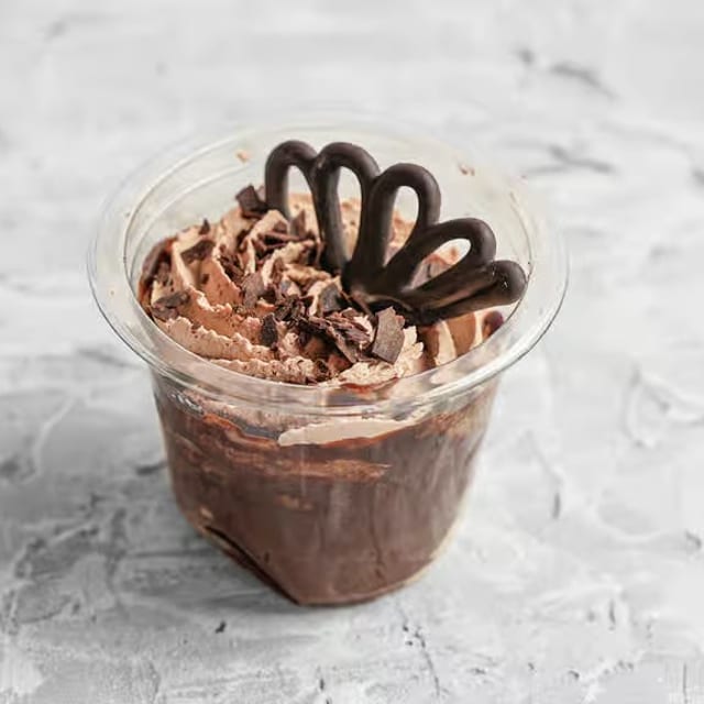 Chocolate Sponge Mousse Cup.